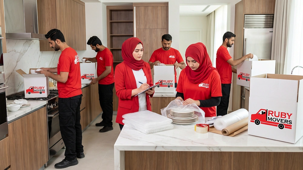 villa kitchen packing in Dubai