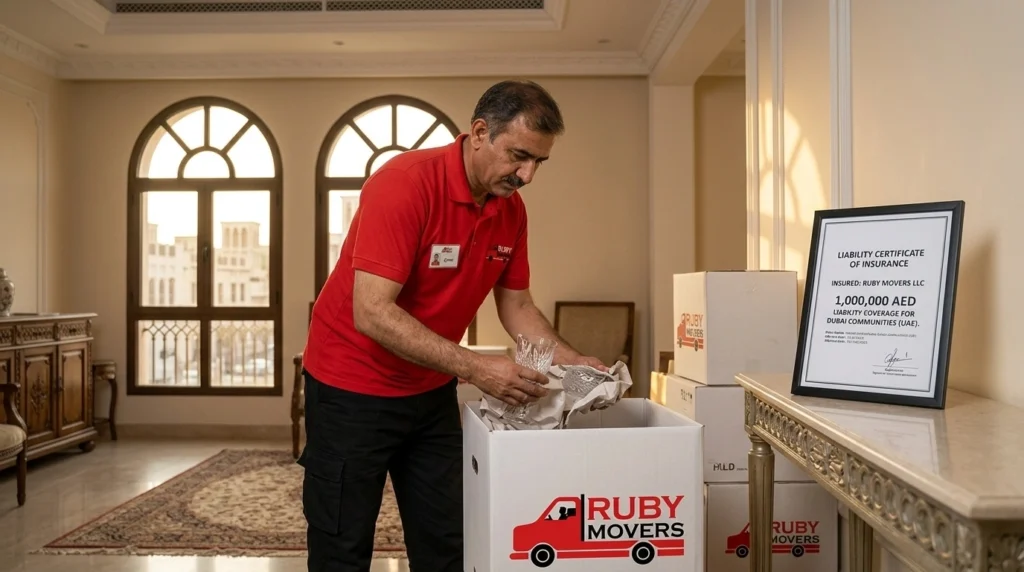 villa movers insurance certificate dubai